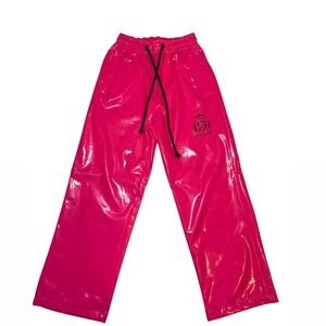 Kids Shiny Pink Track Pants